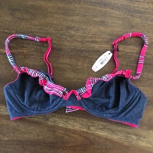 Victoria's Secret Bra Plaid Jingle Bells 34B NWT